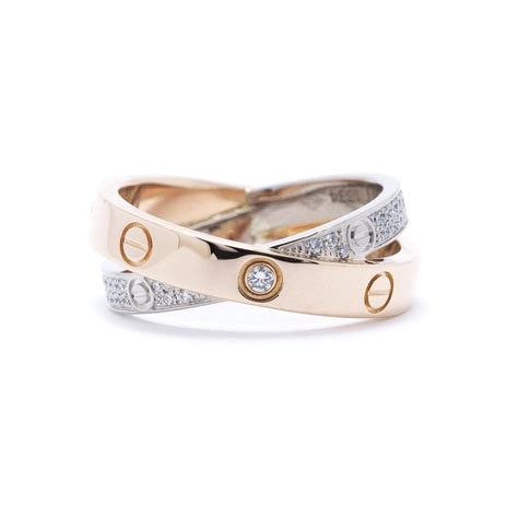 cartier two tone ring|cartier 3 rings in one.